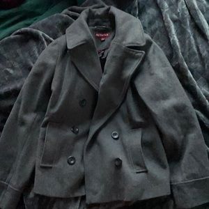 Grey peacoat